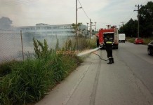 Εστία φωτιάς πριν λίγο κοντα στο Αμαξοστάσιο