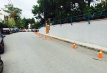 Κώνοι τοποθετήθηκαν στην είσοδο του Ωραιοκάστρου