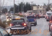 Πολλά τα προβλήματα στο Ωραιόκαστρο με λίγο χιόνι,φωτο