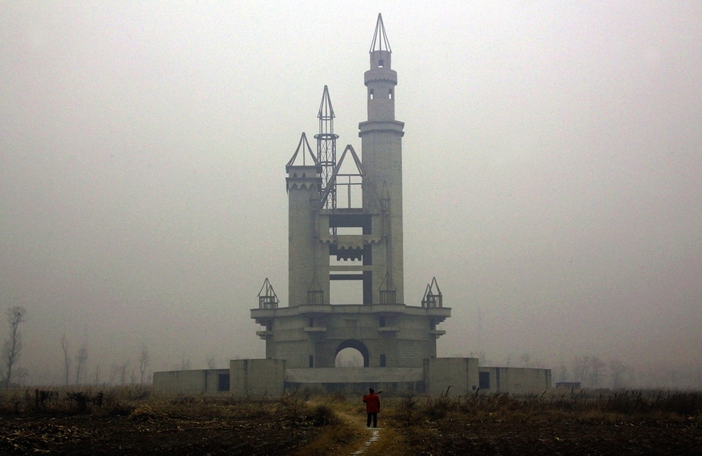 The abandoned Wonderland Amusement Park outside Beijing, China