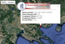 Σεισμός 3,5 ρίχτερ βόρεια της Χαλκιδικής