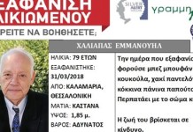 Εξαφάνιση άντρα,κινδυνεύει η ζωή του.