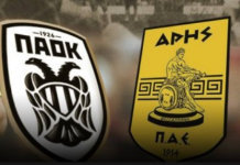 ΠΑΟΚ – Άρης 0-1: Άλωσε την Τούμπα με Μαντσίνι, το ματς τελείωσε μετά από διακοπή 40 λεπτών, λόγω εισβολής οπαδών του Δικεφάλου
