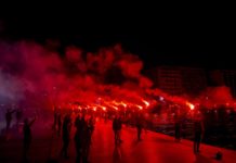 Έκαναν τη νύχτα μέρα οι οπαδοί του ΠΑΟΚ,βίντεο