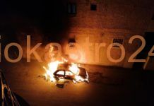 Διαβατά: Αυτοκίνητο κάηκε ολοσχερώς έξω απο τράπεζα,βίντεο