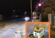 Ωραιόκαστρο:Ένα καφάσι στην Λητή προειδοποιεί για μια τεράστια λακκούβα