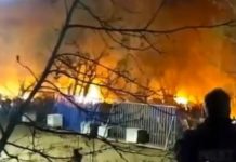 Έβρος 27/3 Στις φλόγες ο καταυλισμός προσφύγων,βίντεο