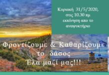Αυτή την Κυριακή φροντίζουμε & καθαρίζουμε το δάσος του Ωραιοκάστρου
