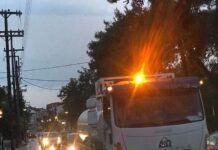 Αυτή τη στιγμή απολυμαίνονται οι δρόμοι του Ωραιοκάστρου