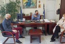Συνάντηση Π. Τσακίρη με την συντονίστρια της ΠΚΜ για το προσφυγικό-μεταναστευτικό, Μ. Δερμεντζοπούλου