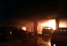 Θεσσαλονίκη : Πύρινη κόλαση απο την εμπρηστική επίθεση σε πυλωτή
