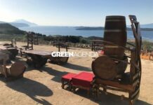 Χαλκιδική: Έφτιαξαν τον «θρόνο του Ξέρξη» από απόβλητα οινοποιίας και αμπελουργίας (φωτο)