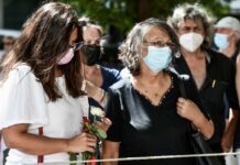Σε λαϊκό προσκύνημα η σορός του Μ. Θεοδωράκη – Πολίτες συρρέουν έξω από τη Μητρόπολη