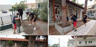 3ο Γυμνάσιο Ωραιοκάστρου: Μαθητές ομορφαίνουν το σχολείο πριν το πρώτο κουδούνι