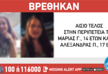 Αίσιο τέλος για την εξαφάνιση των δυο νεαρών κοριτσιών απο τα Ιωάννινα