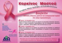 Ωραιόκαστρο: Δωρεάν κλινικός έλεγχος μαστού από τον Σύλλογο «Άλμα Ζωής»