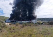 Ολική καταστροφή απο την πυρκαγιά στο Δερβένι, βίντεο