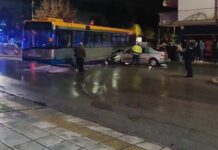 Θεσσαλονίκη – Τροχαίο: σύγκρουση λεωφορείου με αυτοκίνητο (εικόνες)