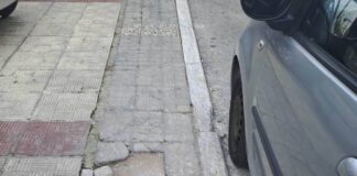 Άθλια τα πεζοδρόμια του Ωραιοκάστρου και ας δαπανήθηκαν 74.400 ευρώ, βίντεο