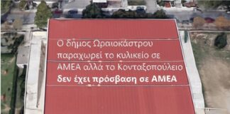 Ανήκουστο! Ο Δ. Ωραιοκάστρου παραχωρεί το κυλικείο σε ΑΜΕΑ αλλά αυτό δεν έχει πρόσβαση σε ΑΜΕΑ!