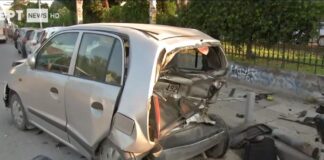 Θεσσαλονίκη: Τουριστικό λεωφορείο έπεσε πάνω σε σταθμευμένα ΙΧ – Σε σοκ ο οδηγός