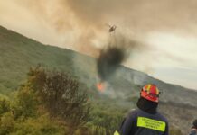 Η Εθ. Ελ. Ο. Δ. Δρυμού στην κατάσβεση της πυρκαγιάς του Λαγκαδά, φωτο