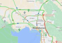 ΤΩΡΑ Κόκκινος ο περιφερειακός – Χάρτης κίνησης στους δρόμους της Θεσσαλονίκης