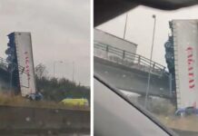 Θεσσαλονίκη: Φορτηγό έπεσε από γέφυρα – Τραυματίστηκε ο οδηγός