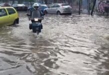 «Ποτάμια» οι δρόμοι στη Θεσσαλονίκη μετά από την καταιγίδα – Στα κόκκινα η κίνηση – Χάρτης