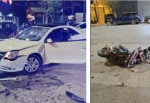 Θεσσαλονίκη: Τροχαίο μηχανής με ΙΧ – Ένας τραυματίας, φωτο