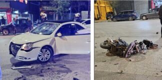 Θεσσαλονίκη: Τροχαίο μηχανής με ΙΧ – Ένας τραυματίας, φωτο