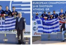 Θρίαμβος για την Ελλάδα στο Ευρωπαϊκό Πρωτάθλημα Σκοποβολής Κ18: Χρυσό και Ασημένιο στο Trio Σκητ