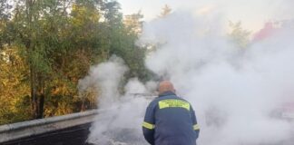 Φωτιά σε ΙΧ στην Ε. Ο. Θεσσαλονίκης-Σερρών - Στην κατάσβεση και η Εθ.ΕΛ.Ο.Δ. Δρυμού