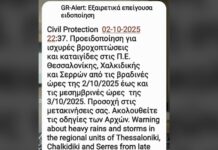 GR-Alert: Εξαιρετικά Επείγουσα Προειδοποίηση για Ισχυρές Καταιγίδες σε Θεσσαλονίκη, Χαλκιδική & Σέρρες