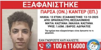 Εξαφανίστηκε 13χρονος από Χώρο Φιλοξενίας στο Ωραιόκαστρο