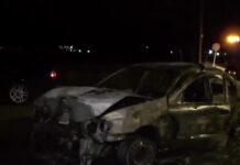 Δ. Ωραιοκάστρου : ΙΧ καρφώθηκε σε κολόνα και τυλίχθηκε στις φλόγες