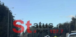 Τροχαίο στο Δερβένι: Αυτοκίνητο «καρφώθηκε» στα στηθαία της Εγνατίας Οδού