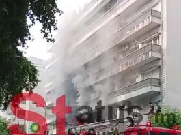 ΤΩΡΑ Φωτιά σε διαμέρισμα στη Θεσσαλονίκη, βίντεο