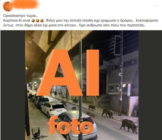 Fake News με αγριογούρουνα στο Ωραιόκαστρο: Η «παγίδα» της AI φωτογραφίας που έγινε viral και προκάλεσε αναστάτωση