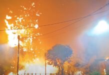 Βίντεο απο την φωτιά στο πρώην στρατόπεδο Κρατάσιου, η οποία τέθηκε υπο λέγχο