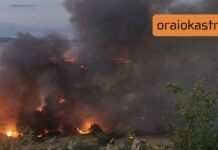 Ωραιόκαστρο φωτιά: εκκενώνονται τώρα οι περιοχή Φιλοθέη Καίγονται εργοστάσια